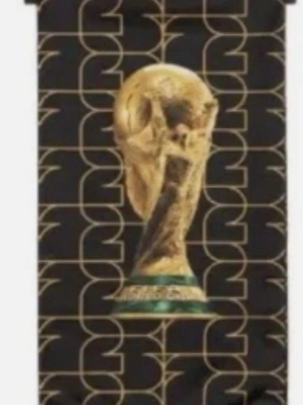 Official FIFA World Cup 2026™ Trophy Collector Scarf | Black & Gold | New